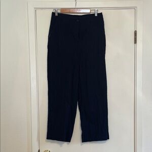 Calvin Klein Linen and Cotton Navy Pants